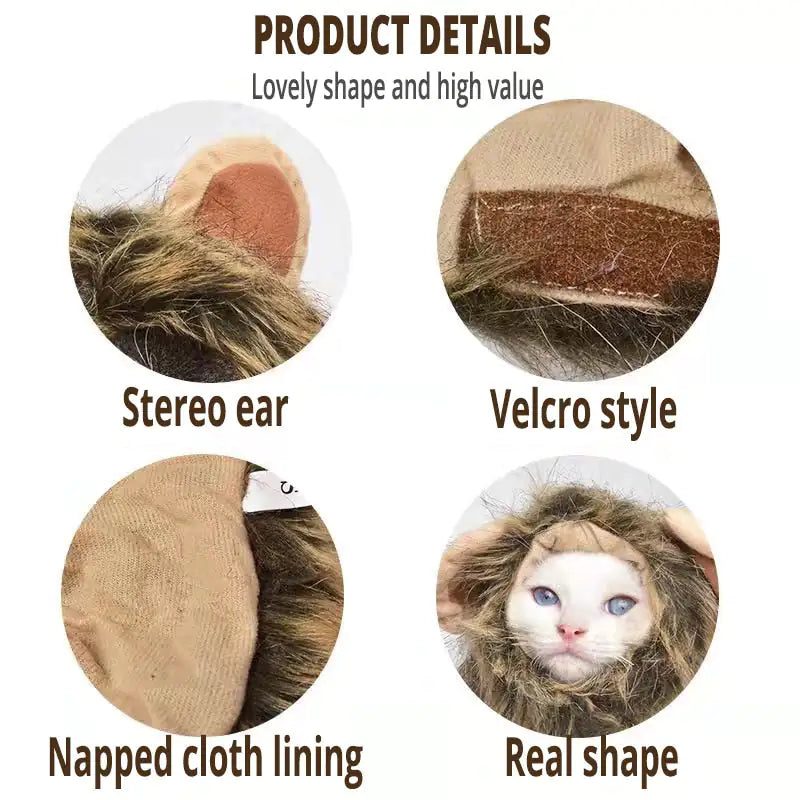 Lion's Maine Costume for Cats
